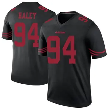 Men's Charles Haley San Francisco 49ers Legend Black Color Rush Jersey