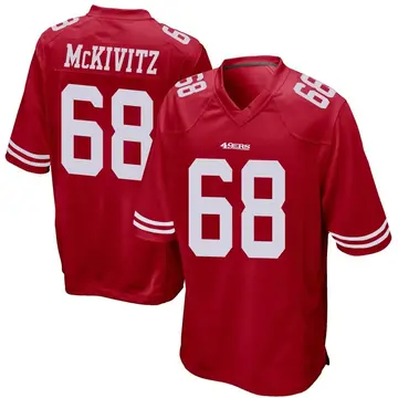 Men's Colton McKivitz San Francisco 49ers Game Red Team Color Jersey