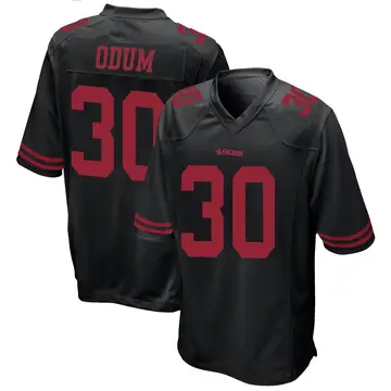 Men's George Odum San Francisco 49ers Game Black Alternate Jersey