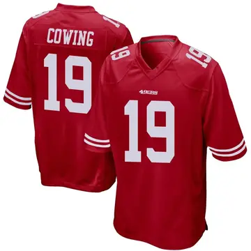 Men's Jacob Cowing San Francisco 49ers Game Red Team Color Jersey