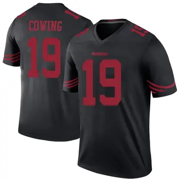 Men's Jacob Cowing San Francisco 49ers Legend Black Color Rush Jersey