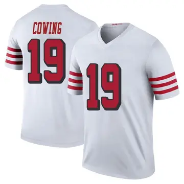 Men's Jacob Cowing San Francisco 49ers Legend White Color Rush Jersey