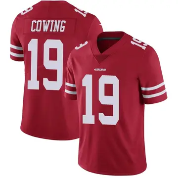 Men's Jacob Cowing San Francisco 49ers Limited Red Team Color Vapor Untouchable Jersey