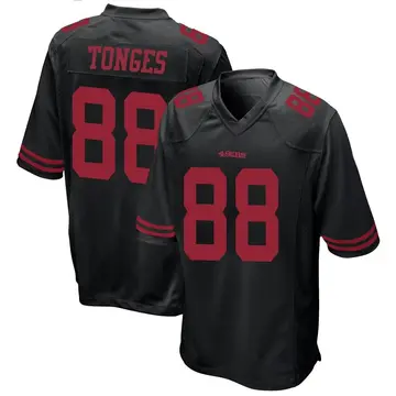 Men's Jake Tonges San Francisco 49ers Game Black Alternate Jersey