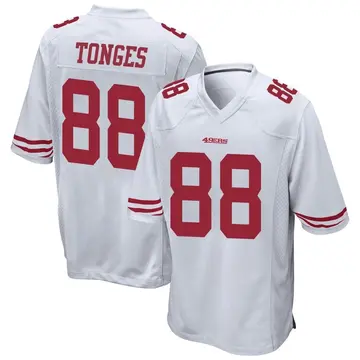 Men's Jake Tonges San Francisco 49ers Game White Jersey