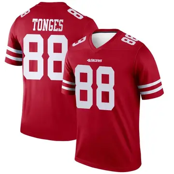 Men's Jake Tonges San Francisco 49ers Legend Scarlet Jersey