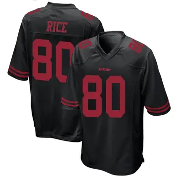 Men's Jerry Rice San Francisco 49ers Game Black Alternate Jersey