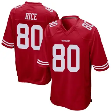 Men's Jerry Rice San Francisco 49ers Game Red Team Color Jersey