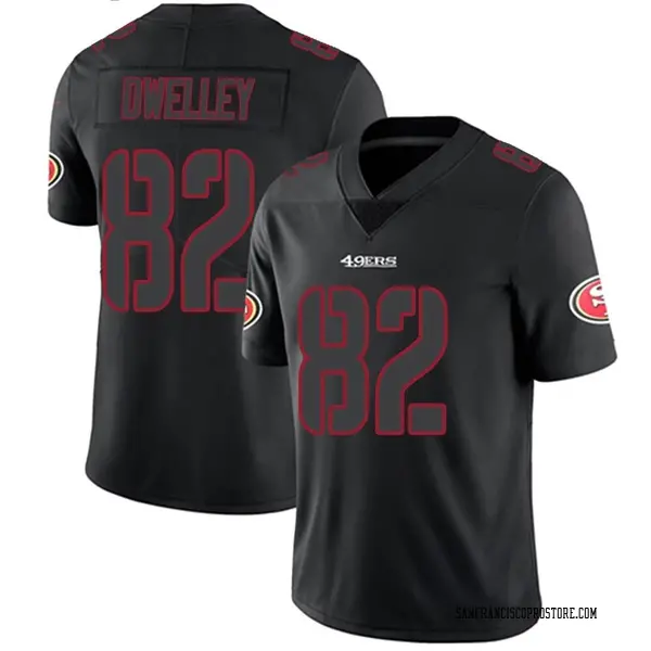 Men's Ross Dwelley San Francisco 49ers Limited Black Impact Jersey - 49ers  Store