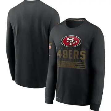 Women's San Francisco 49ers Nike Salute to Service 2017 Three-Quarter  Raglan Sleeve T-Shirt - Legend Camo/Charcoal