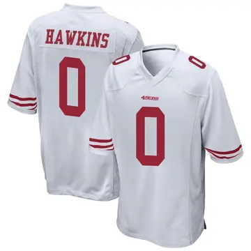 Men's Taylor Hawkins San Francisco 49ers Game White Jersey