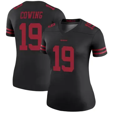 Women's Jacob Cowing San Francisco 49ers Legend Black Color Rush Jersey