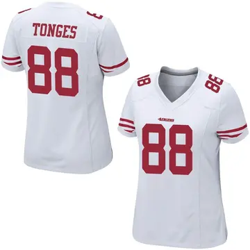 Women's Jake Tonges San Francisco 49ers Game White Jersey