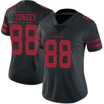 Women's Jake Tonges San Francisco 49ers Limited Black Alternate Vapor Untouchable Jersey