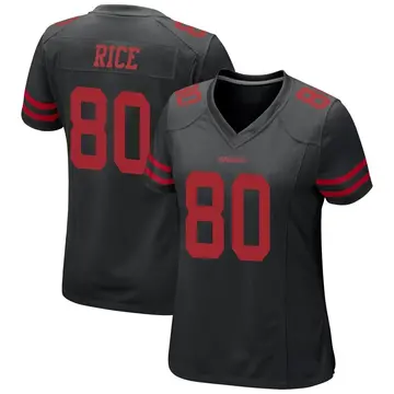 Women's Jerry Rice San Francisco 49ers Game Black Alternate Jersey