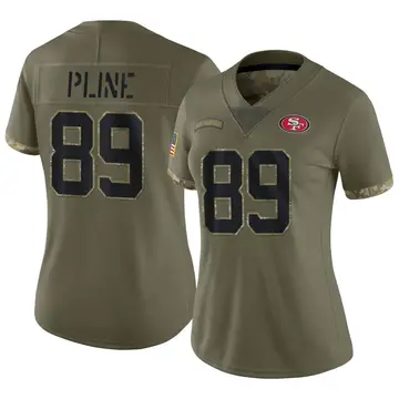 Women's Mason Pline San Francisco 49ers Limited Olive 2022 Salute To Service Jersey