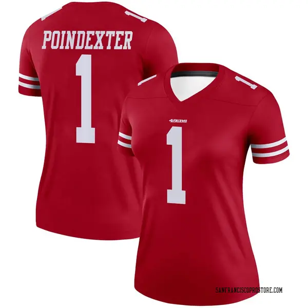 Women's Shawn Poindexter San Francisco 49ers Legend Scarlet Jersey ...