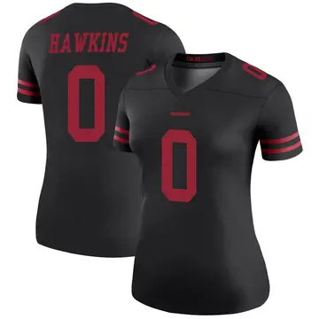 Women's Taylor Hawkins San Francisco 49ers Legend Black Color Rush Jersey