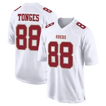 Youth Jake Tonges San Francisco 49ers Game White Fashion Jersey