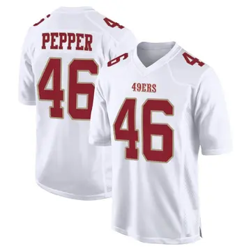 Youth Taybor Pepper San Francisco 49ers Game White Fashion Jersey