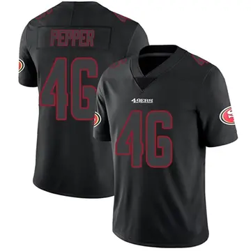 Youth Taybor Pepper San Francisco 49ers Limited Black Impact Jersey